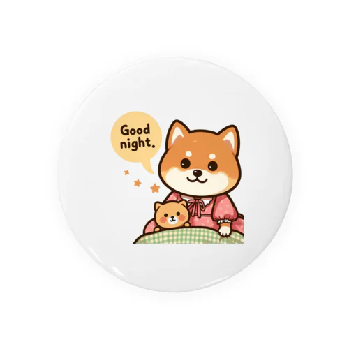 今夜は可愛い柴犬スタンプで癒しの時間 Tin Badge