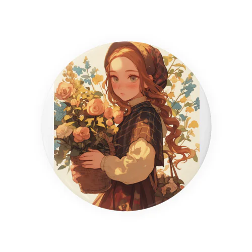 花と少女　ラフルール　1859 Tin Badge