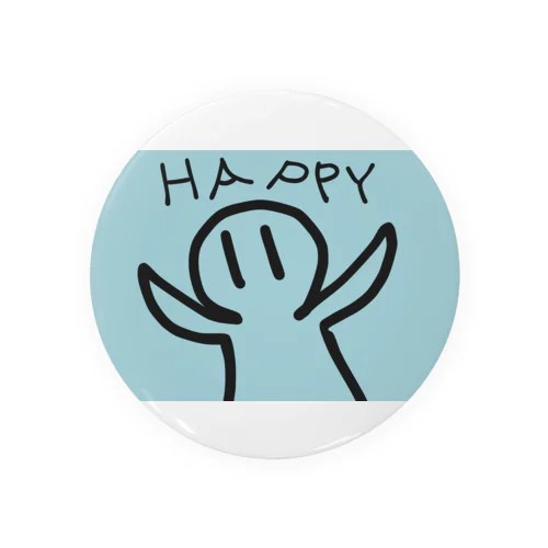 HAPPYなコンセント君（水色） Tin Badge