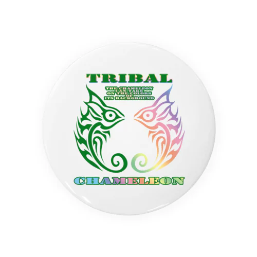 TRIBAL CHAMELEON Tin Badge