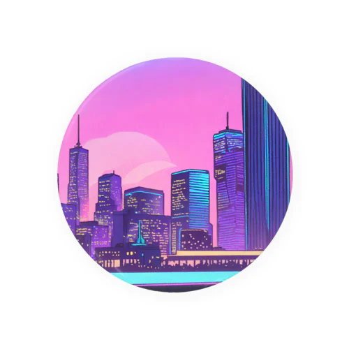 ネオンカラーで輝く都市3 Tin Badge