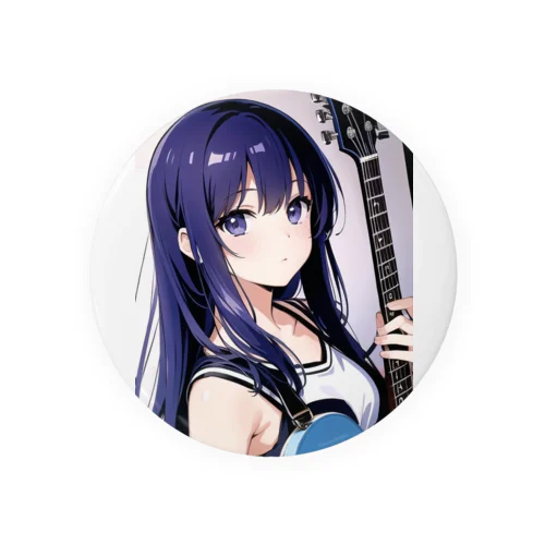 ギター少女  Tin Badge