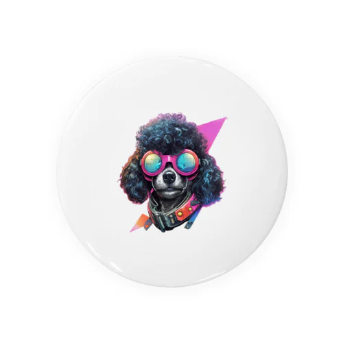 cool poodle B Tin Badge