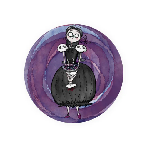 Dark girl Tin Badge