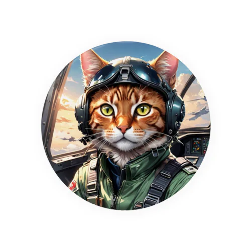 パイロット猫 Tin Badge