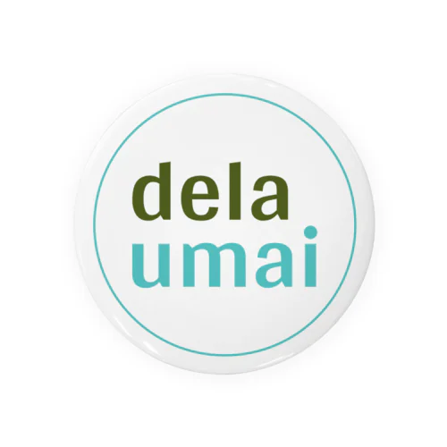 dela umai ロゴ丸 缶バッジ