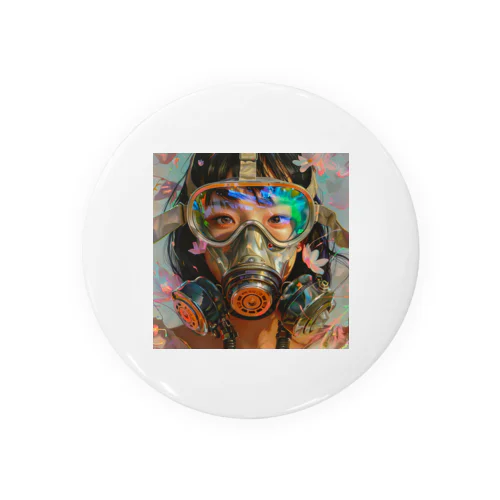 gasmask girl spring 2024 Tin Badge