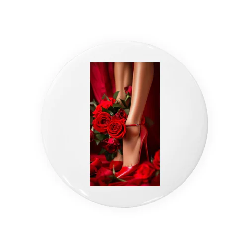 red Rose heel  Tin Badge