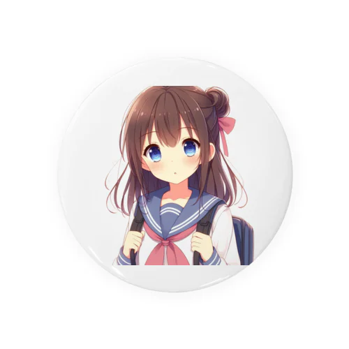 もふもふでキュートな女の子 Tin Badge