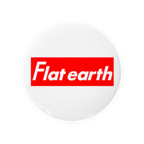 Flatearth Box Logo (RED) フラットアース ボックスロゴ(レッド) Tin Badge