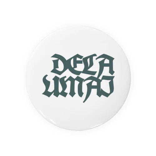 dela umai ロックロゴTシャツ 缶バッジ