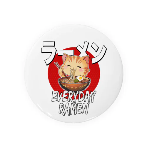 毎日ラーメン猫ちゃん Tin Badge