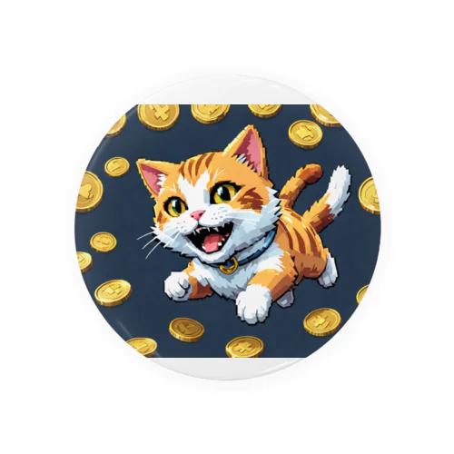 猫に小判 Tin Badge