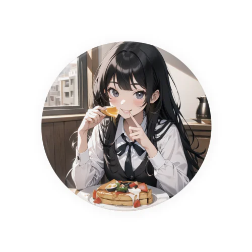 朝食中の女子高生2 Tin Badge