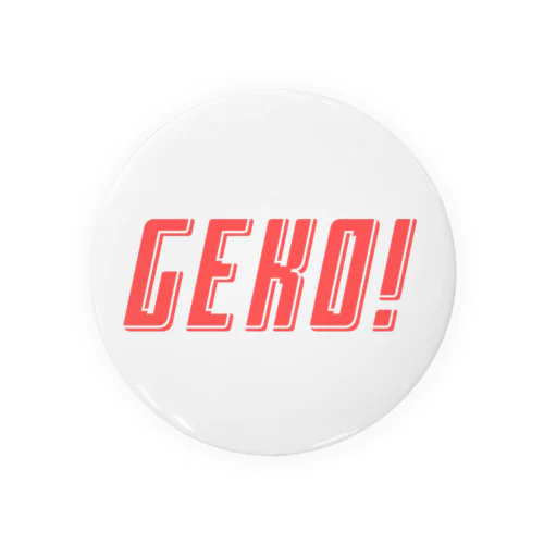 下戸同盟「GEKO！」サーモンピンク Tin Badge