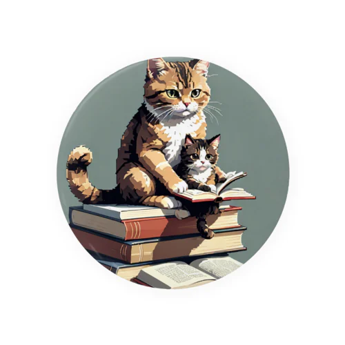 本を読む猫 Tin Badge