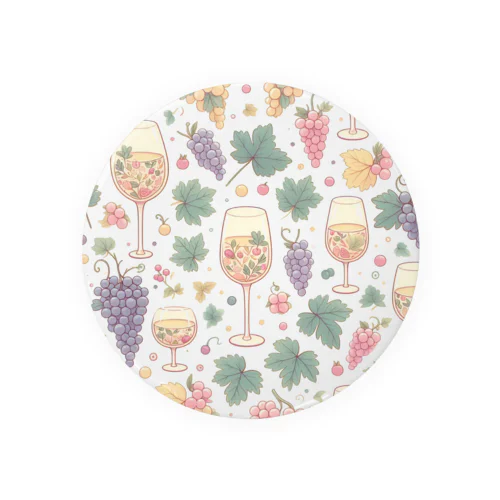 Wine and Grapes Tin Badge