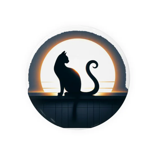 猫のシルエットが美しい Tin Badge