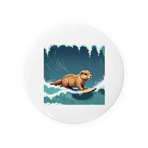 Surfin！プレーリードッグ Tin Badge