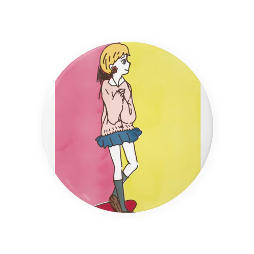 スクールガール Tin Badge