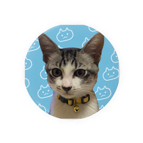 むぎおバッジ(猫柄) Tin Badge