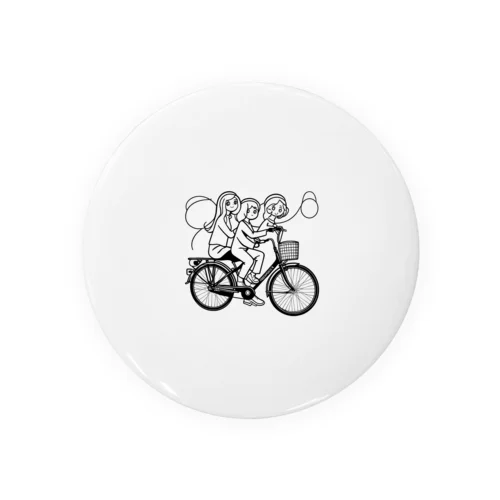 自転車ロゴ　ガールズ Tin Badge