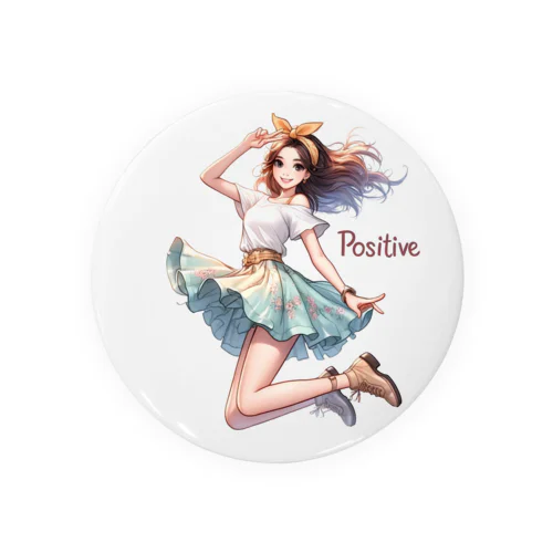 POSITIVE GIRL Tin Badge