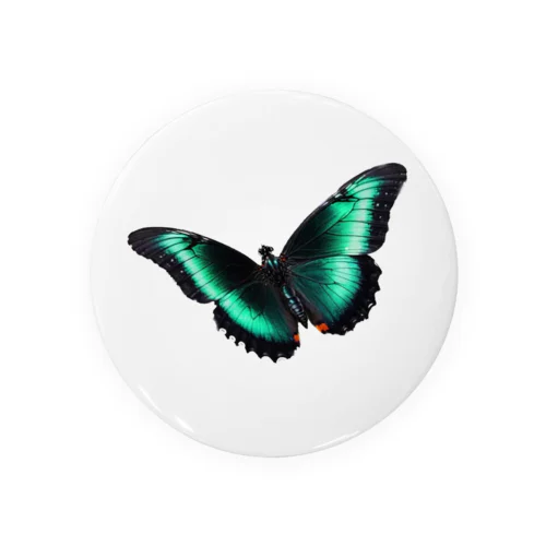 黒と翡翠の蝶々 Tin Badge