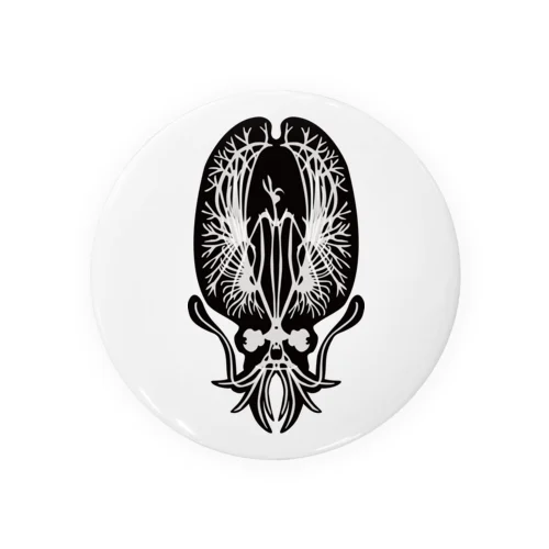 コウイカ神経グッズ_Black&White Tin Badge