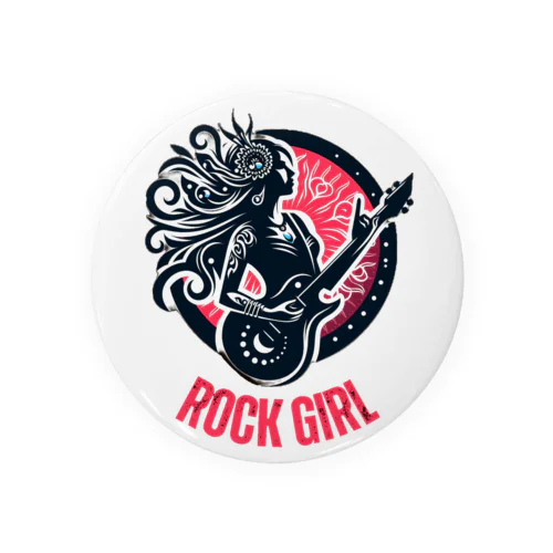 ROCK GIRL Tin Badge