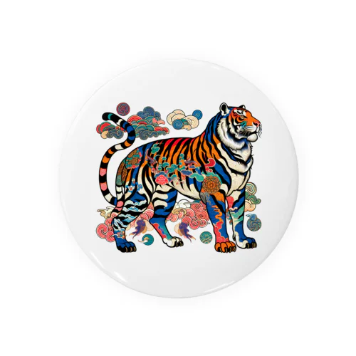 浮世絵風　虎（威風堂々）"Ukiyo-e Style: Majestic Tiger" "浮世绘风格：威风凛凛的虎" Tin Badge