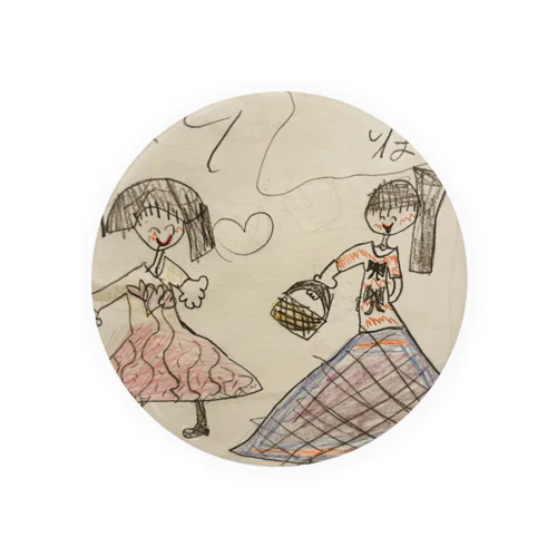 りぽのぷぺんの絵 Tin Badge