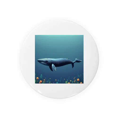 海中を泳ぐクジラのひれ Tin Badge
