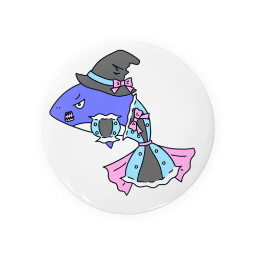 サメに魔女帽子 Tin Badge