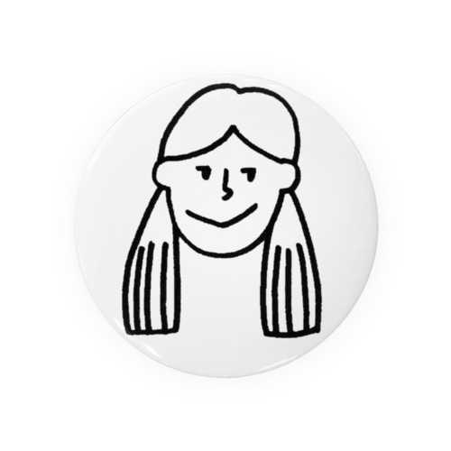 ふたつ結びの女の子 Tin Badge