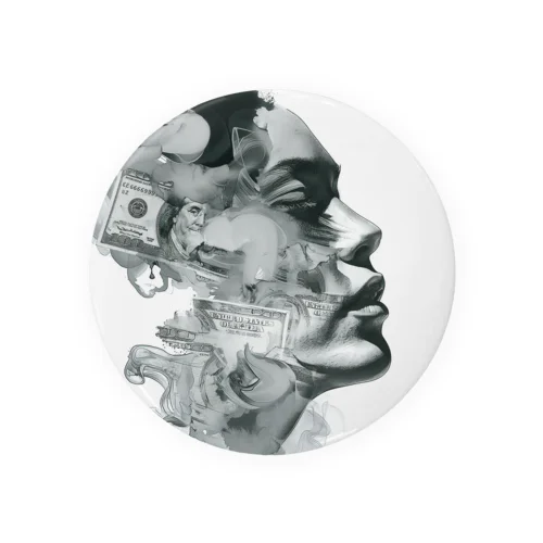 アート「女性の横顔」 Tin Badge