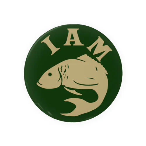 I AM fish Tin Badge