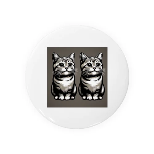 双子座の猫 Tin Badge