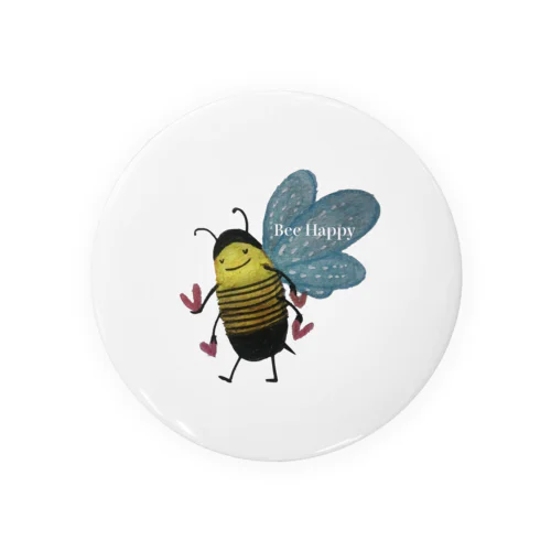 HAPPY BEE Tin Badge