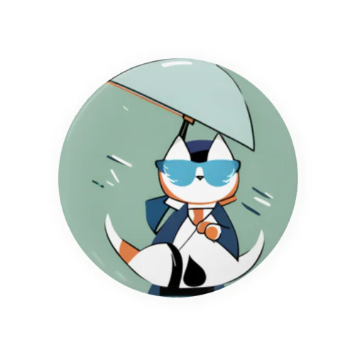 雨の日の猫 Tin Badge