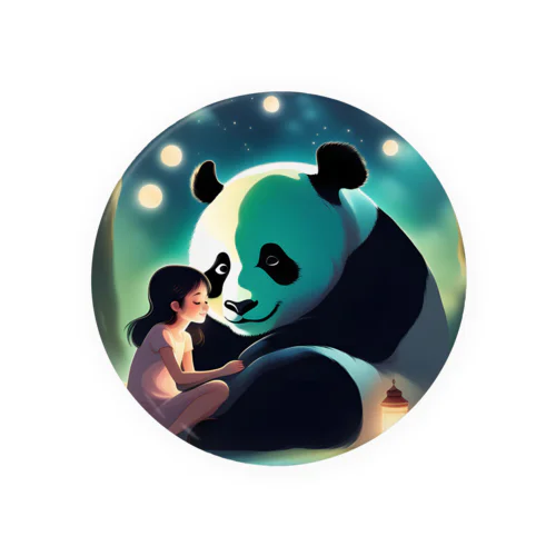 月夜のパンダと女の子10 Tin Badge