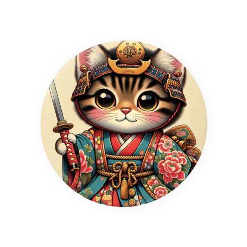 ネコSAMURAI Tin Badge