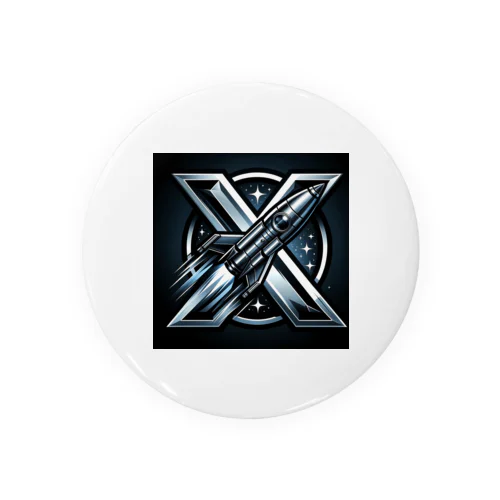 The "X" when it comes to rockets. Tin Badge