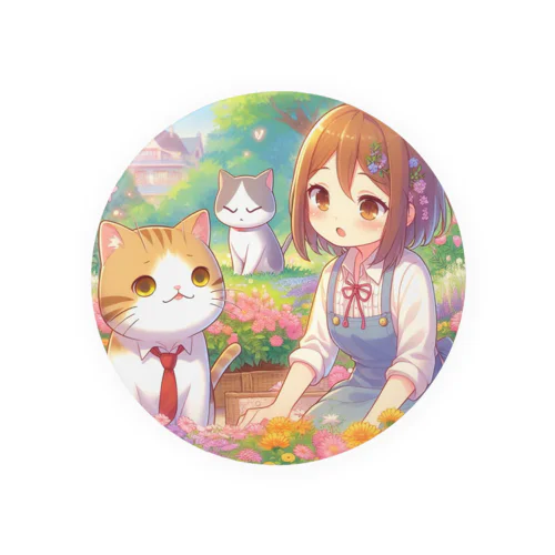 猫父さんと私 Tin Badge