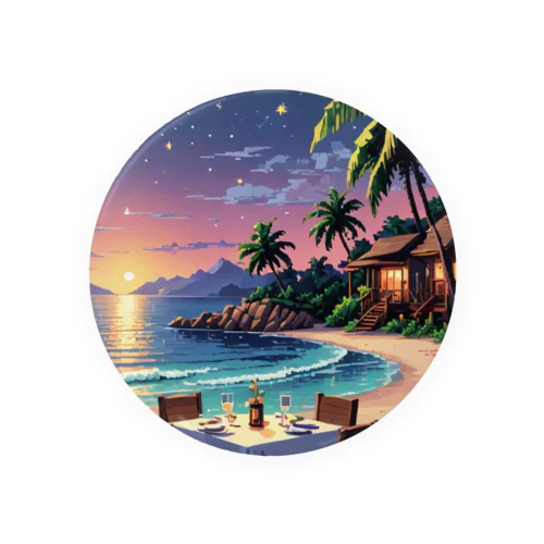 Moonlit Palm Haven Tin Badge