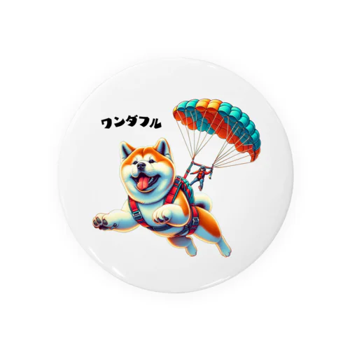 秋田犬のチャレンジ　１ Tin Badge