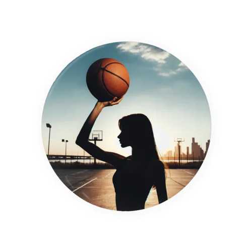 basketgirl Tin Badge