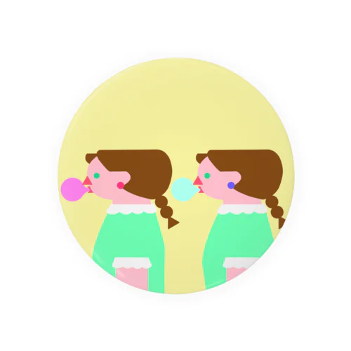 Twin girls Tin Badge