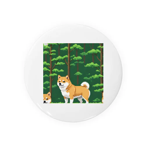 ドット絵の柴犬 Tin Badge