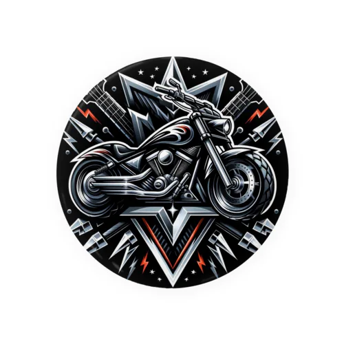 メタルスピリットライダー: ヘビメタルとバイクの融合ロゴ 缶バッジ